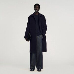 Sandro Coat - Wool and Cashmere - Medium - Blue